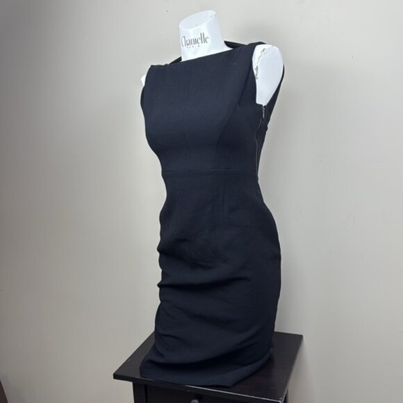 ANTONIO BERARDI Black Sleeveless Dress made in Italy 44 us 8 - Picture 2 of 14